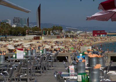 La plage de Barcelone